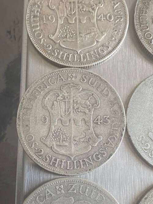 Lot of 12 x Florin and 2 Shillings 80% Silver Coins